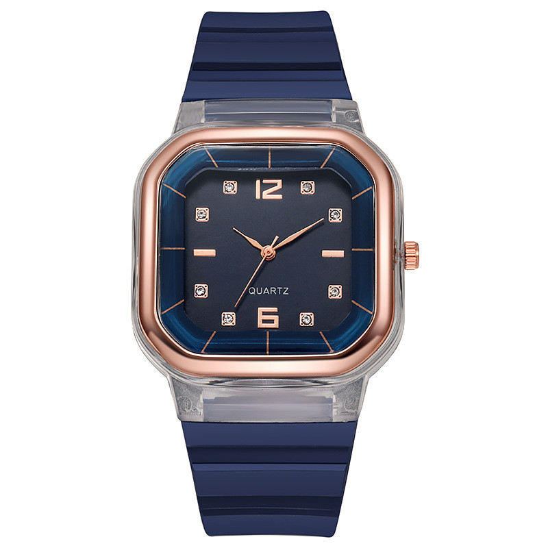 Montre nouveau modele -  Montre carrée pour femme modèle étudiant en silicone - Montre de tendance pour jeunes