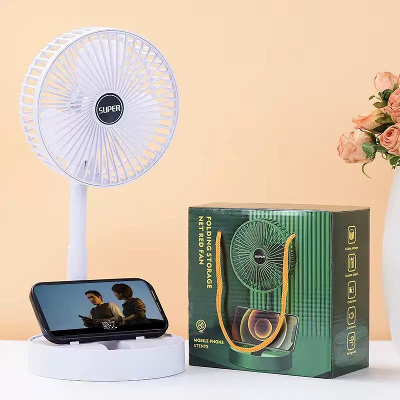 ComOne: Ventilateur de bureau USB portable et pliable avec boite cadeau, ventilo rétractable, sans fil, 6 pouces, idéal pour bureau, sorties et maison