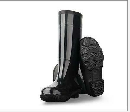 ComOne: Chaussures ou bottes de pluie de protection du travail dans les Sites de construction PVC Bottes de pluie Chaussures en caoutchouc antidérapant pour tube HEUP MENSE ANTI-SLINP