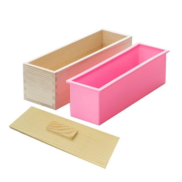 Moule à savon fait à la main - Bricolage en bois rectangulaire - Moule de 1200ML pour savon froid facile à libérer
