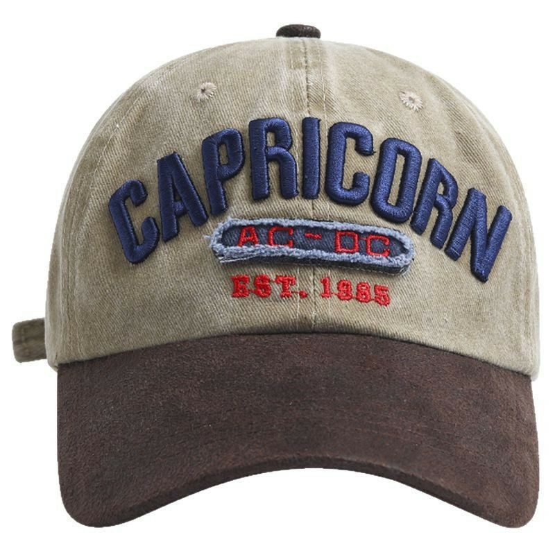 Casquette de baseball rétro américaine pour hommes et femmes, capricorne, polyvalente pour toutes les saisons, petite visière, casquette à visière